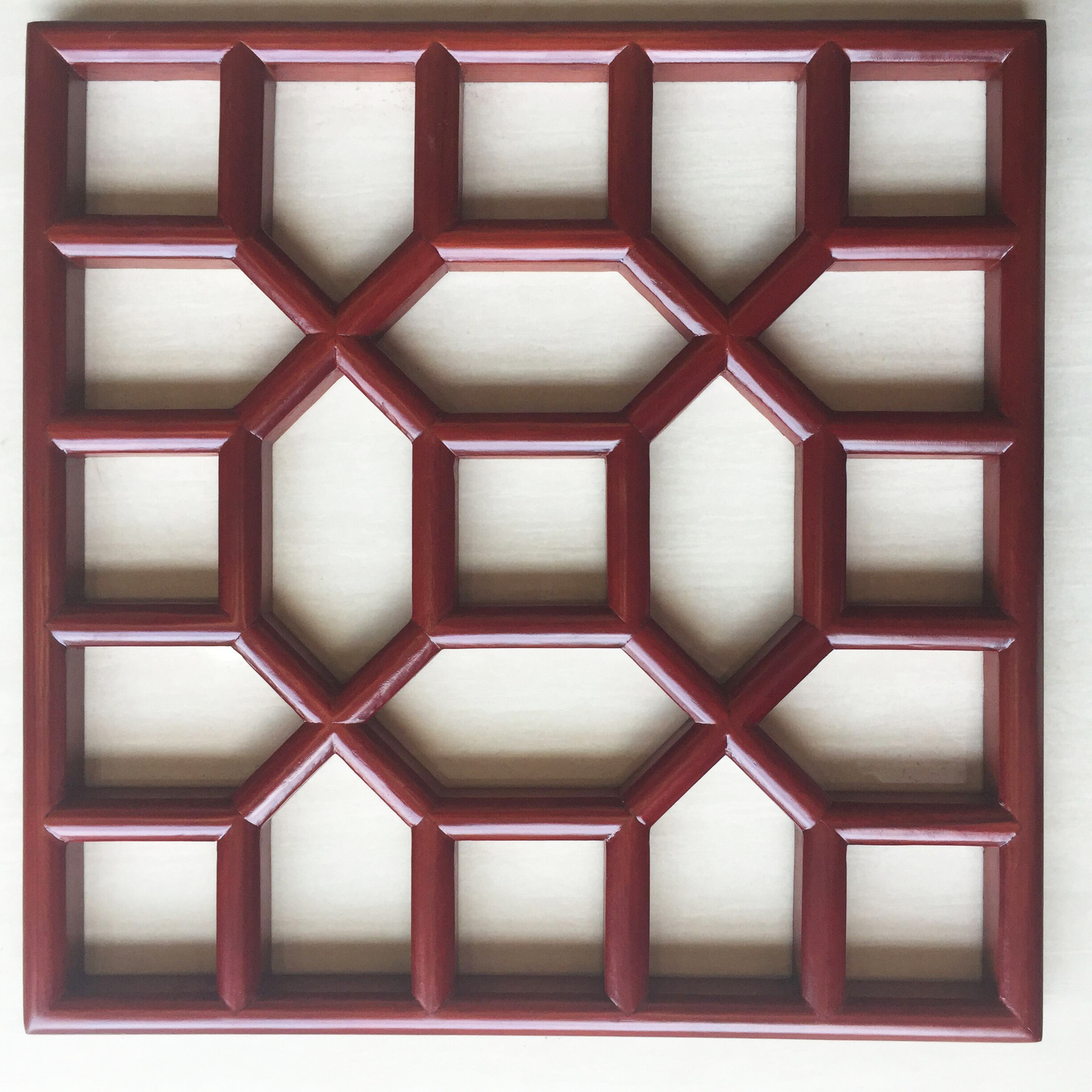 制定实木花窗 现代中式天花灯箱花格 仿古隔断 源头厂家供应