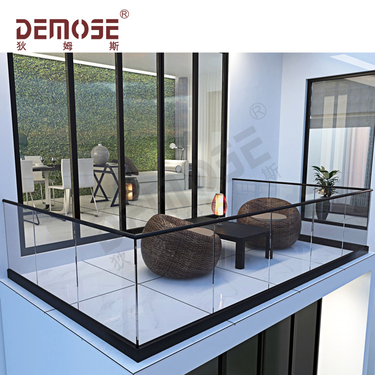 佛山五金制品u型铝槽玻璃栏杆钢化玻璃栏杆别墅阳台护栏