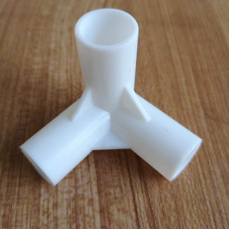 厂家供应塑料直角三通接头 16mm三通接头 90度塑料帐篷配件