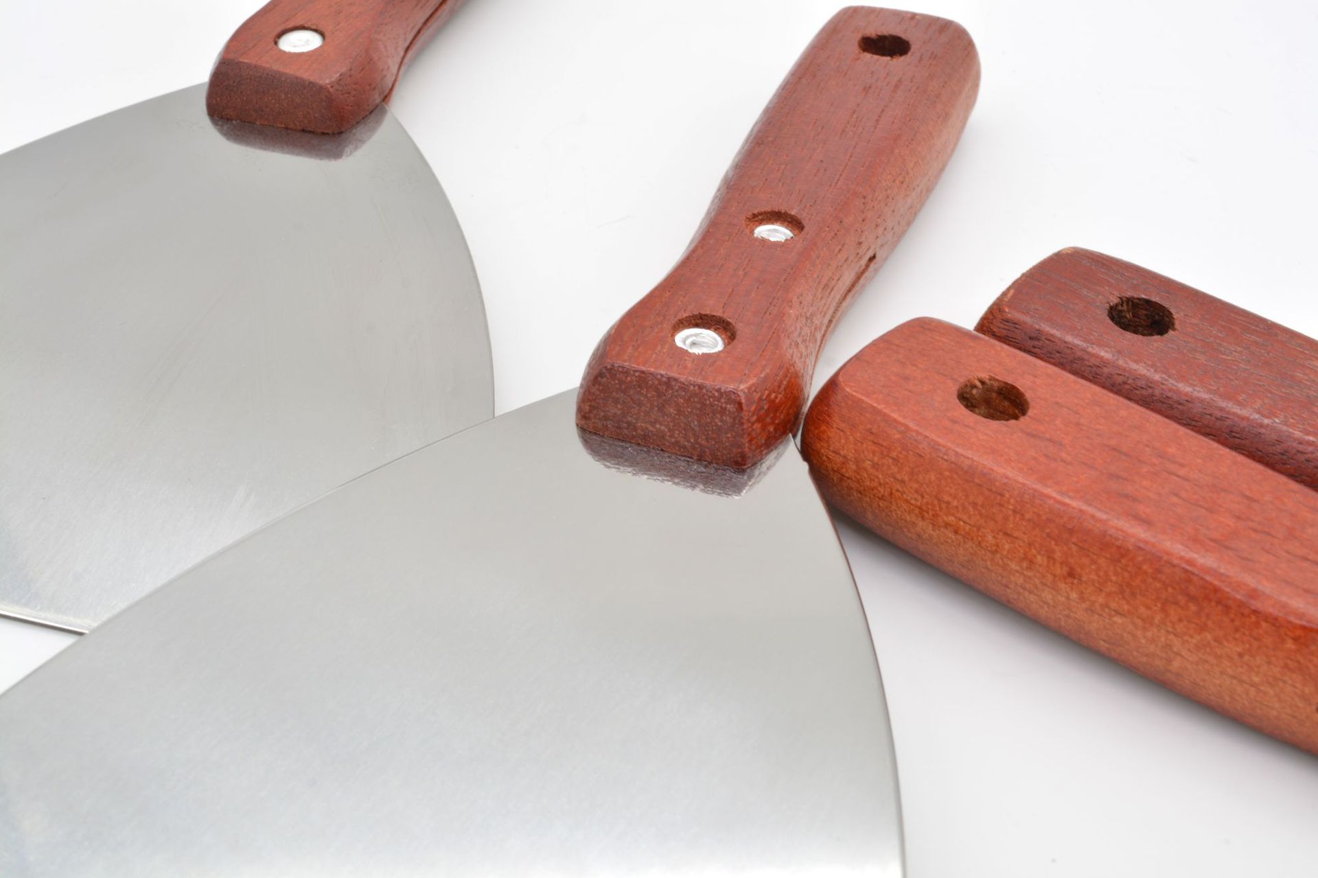 木柄不锈钢油灰刀厂家直销硬刀身腻子刮墙清洁刮板精抛镜面铲刀