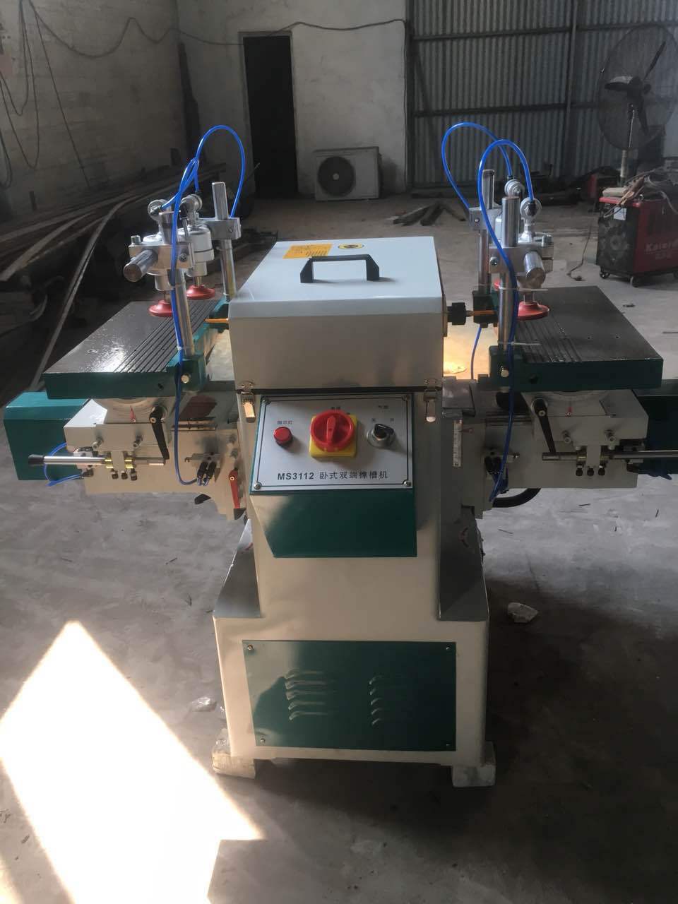 马氏款卧式双端榫槽机摇榫机ms3112榫眼机器自动双头榫眼机性能