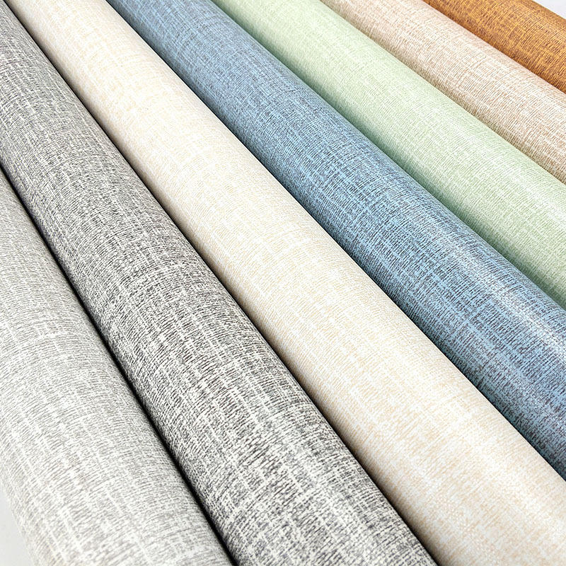 布纹墙纸自粘仿布纹壁纸素色卧室客厅pvc纯色麻布纹宿舍翻新贴纸