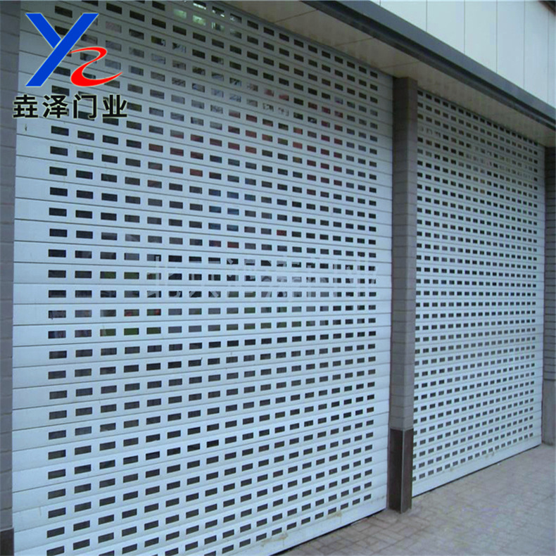 定做网格卷闸门 不锈钢网格卷帘门 商铺门店防盗卷帘门 电动卷