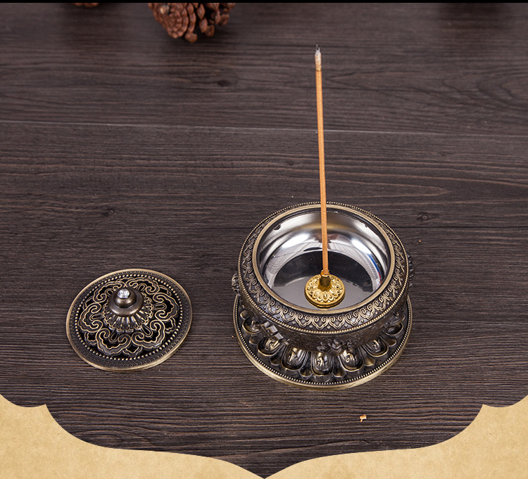凤云飞合金香薰炉多用香篆香粉香道仿古炉居室盘香炉佛教用品批发