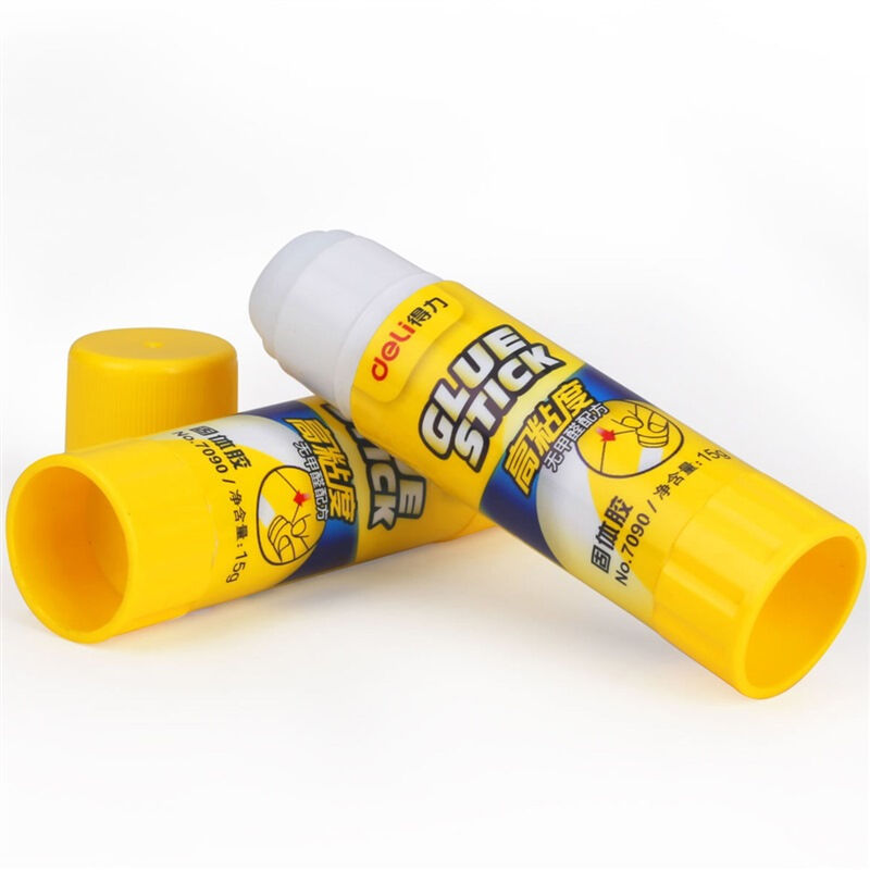 得力7090固体胶棒15g强力高粘度学生手工课胶水办公用品批发 12支