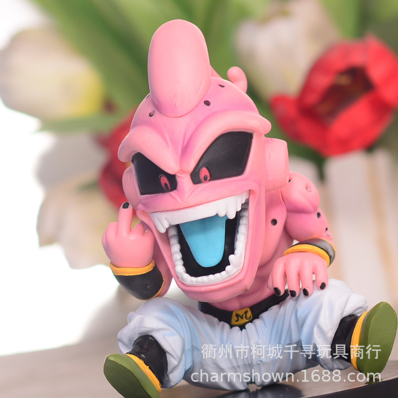 七龙珠动漫 50代 gk 趣味 竖中指 布欧手办公仔 盒装 14cm摆件