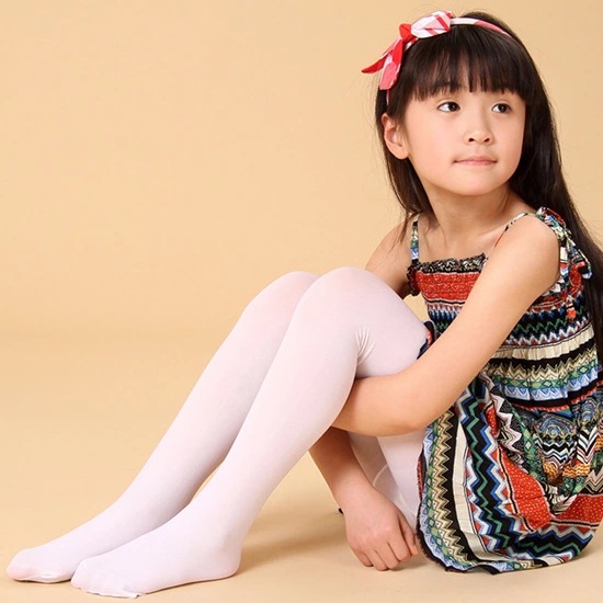 2018速卖通热销款 儿童节舞蹈袜天鹅绒防勾丝白色连裤袜打底袜
