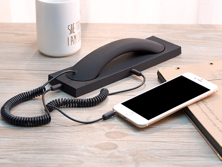 防辐射听筒_手机防辐射听筒 复古创意电话式座机话筒 通用型外接耳机