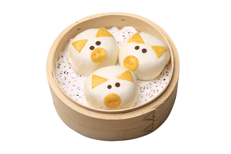 粤食福红豆猪仔包卡通豆沙包儿童早餐速冻包子点心6个300g-阿里巴巴