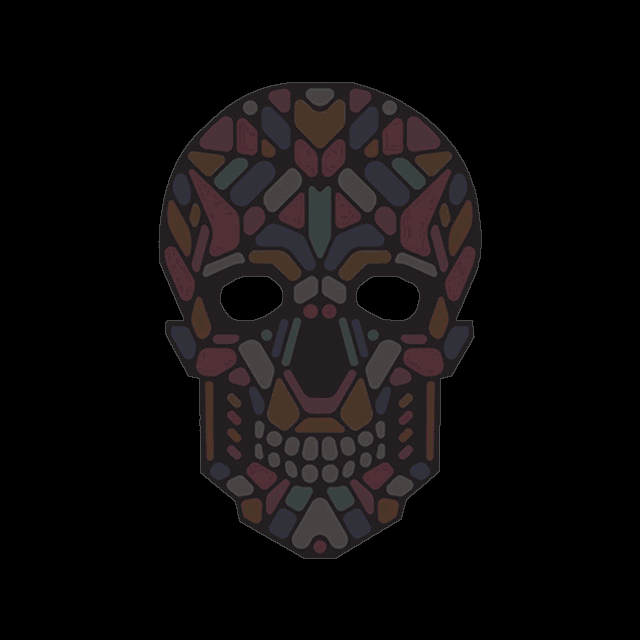 动态发光面具 色彩多样舞会塑料面具恐怖鬼脸面具 el全脸面具