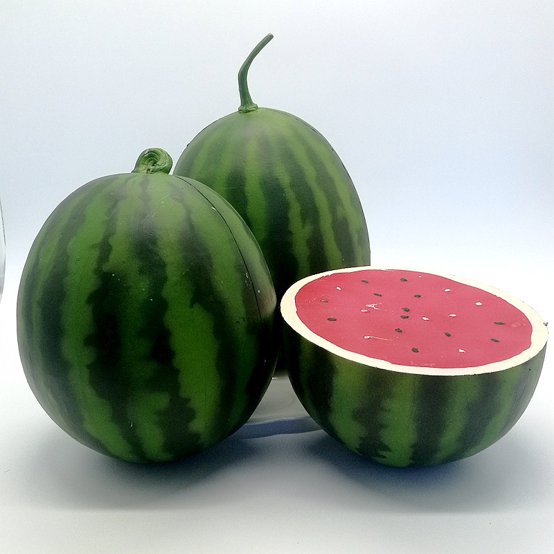 塑料西瓜 回弹玩具 仿真假水果 慢回弹西瓜 squishy 创意仿真食物