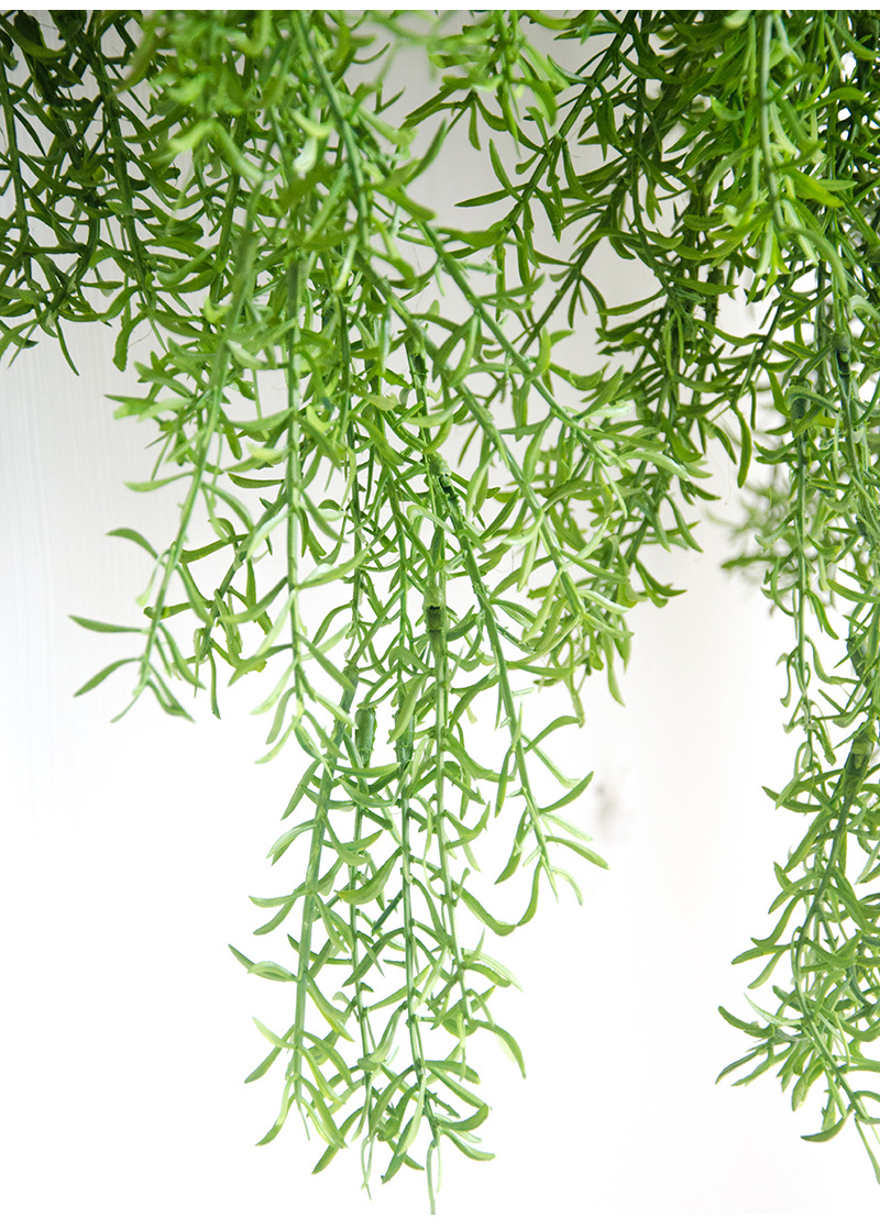 仿真绿色植物五叉罗汉草壁挂墙面吊篮藤塑料花藤蔓植物墙家居婚庆
