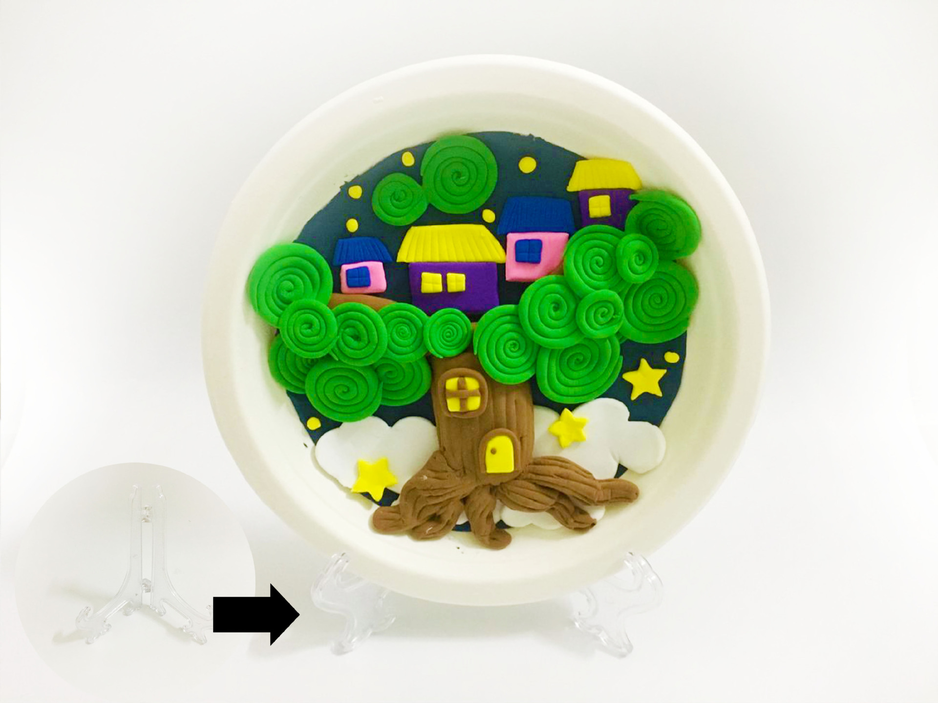 超轻粘土 彩盒包装 oem 成品配套 主题diy 盘画 材料包厂家