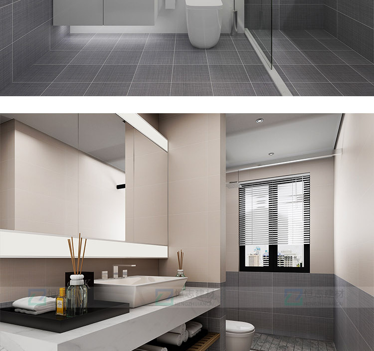 简约现布纹仿古砖600x600kfc肯德基地砖厕所卫生间厨房防滑墙砖