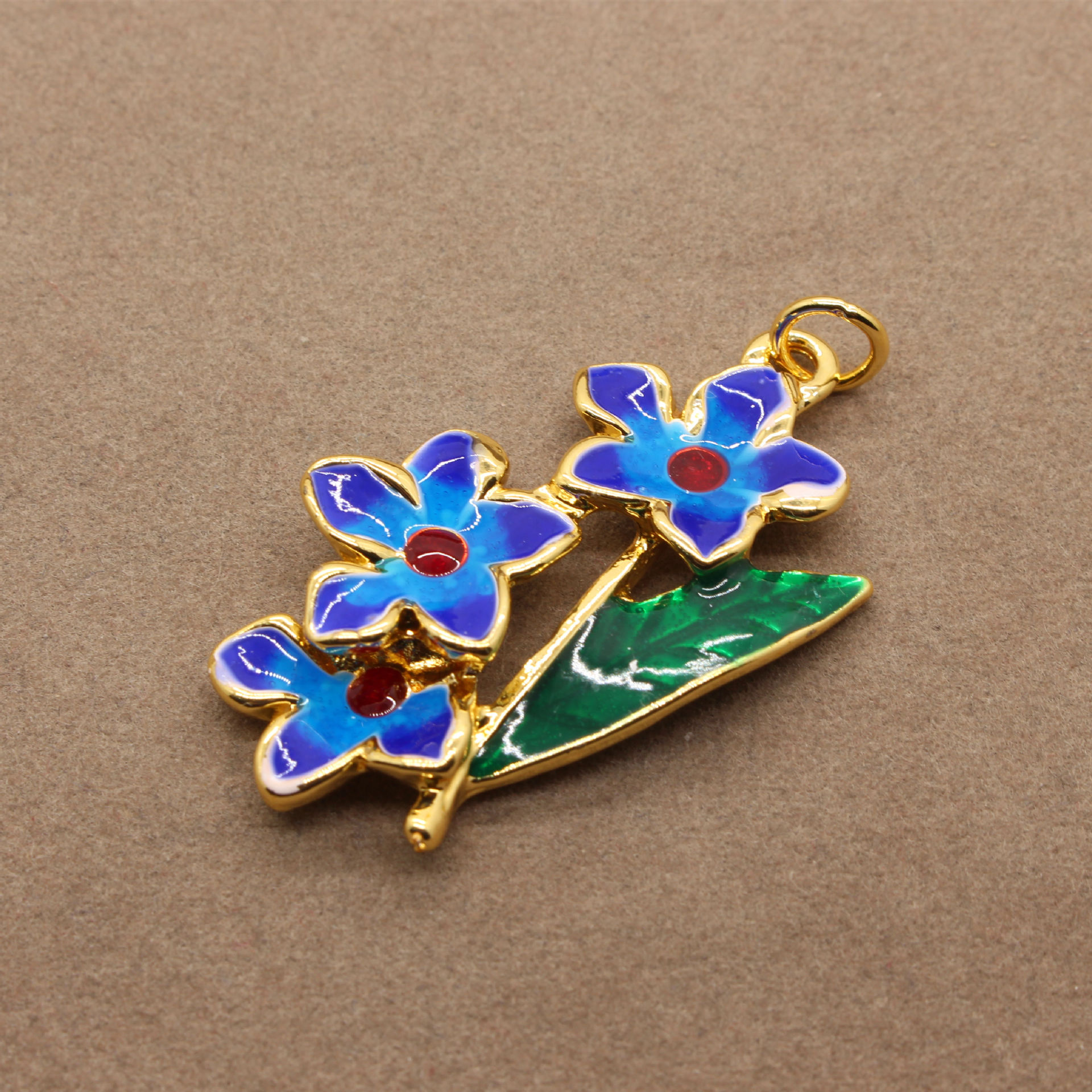 景泰蓝手工艺diy配饰毛衣链手项链耳饰品烧蓝饰品配饰品树叶款