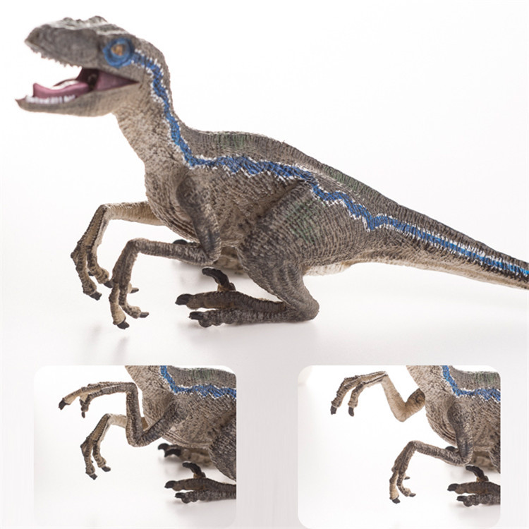 跨境仿真2迅猛龙布鲁实心恐龙义乌地摊玩具厂家批发