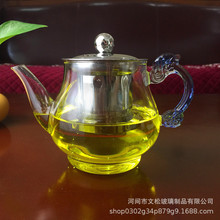 实拍 高硼硅玻璃 泡茶器冲茶器不锈钢内胆过滤玻璃小茶壶