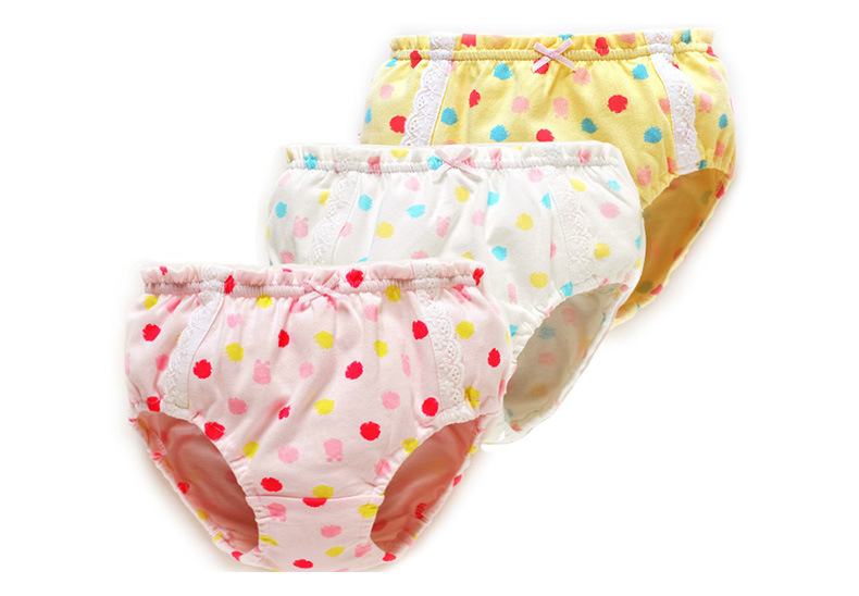 巴布豆儿童内裤批发 女童三角内裤 卡通小学生三角底裤3条装