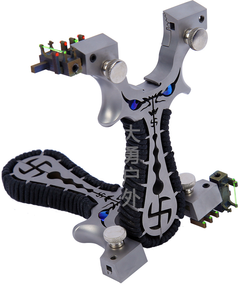 小怪兽弹弓数控全钛合金喵夹片免绑304不锈钢小怪兽小恶魔鬼脸弹