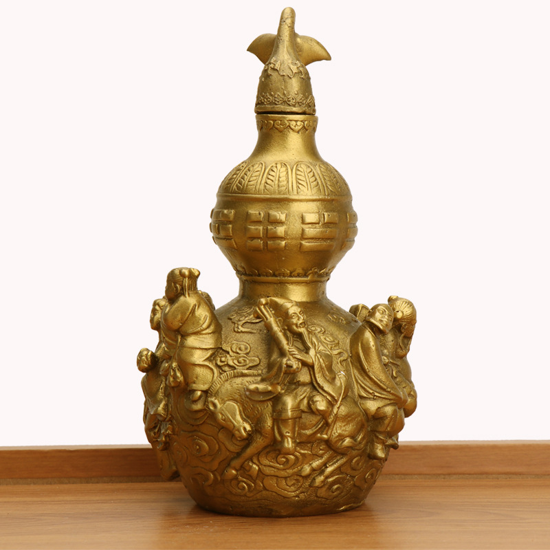 纯铜八仙葫芦 铜葫芦摆件铜器 批发家居客厅工艺品