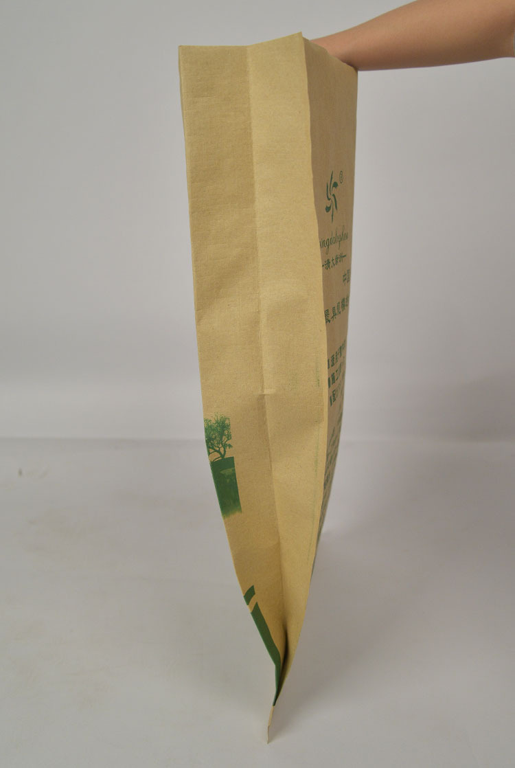 厂家直销环保牛皮纸塑复合pp编织袋 印刷建材化工纸塑编织袋