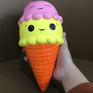 squishy冰激凌慢回弹 笑脸雪糕冰淇凌 神器益智解压玩具