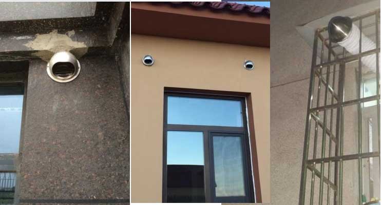 不锈钢外墙通气帽外气罩油烟机排气口换气扇出风口通风帽厂家直销