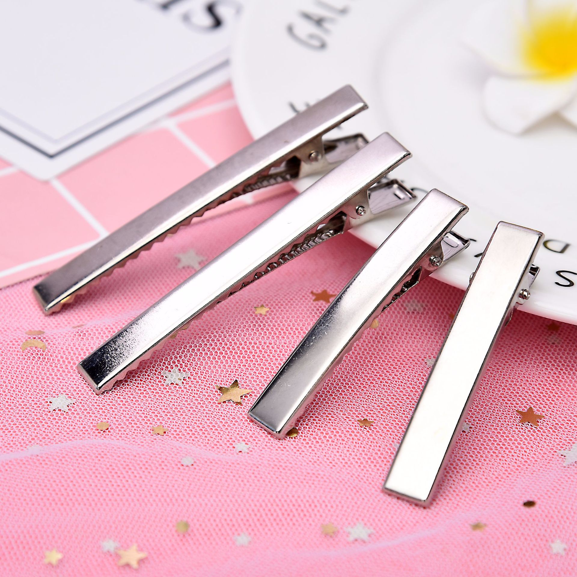 加厚版鸭嘴夹方块发夹 手工diy发夹材料 发饰配件批发厂家供应