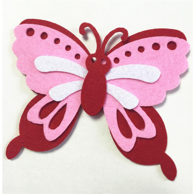 家居装饰品幼儿园橱窗装饰布置教室墙面贴饰无纺布3d立体蝴蝶贴饰