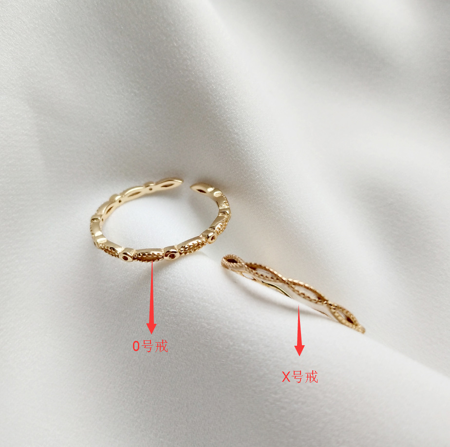 线戒指韩国韩版s925纯银简单款银镀18k金单圈开口细戒指指环戒子