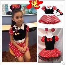 新款米老鼠女童圣诞装表演服米妮演出服儿童米妮舞蹈裙芭蕾舞裙