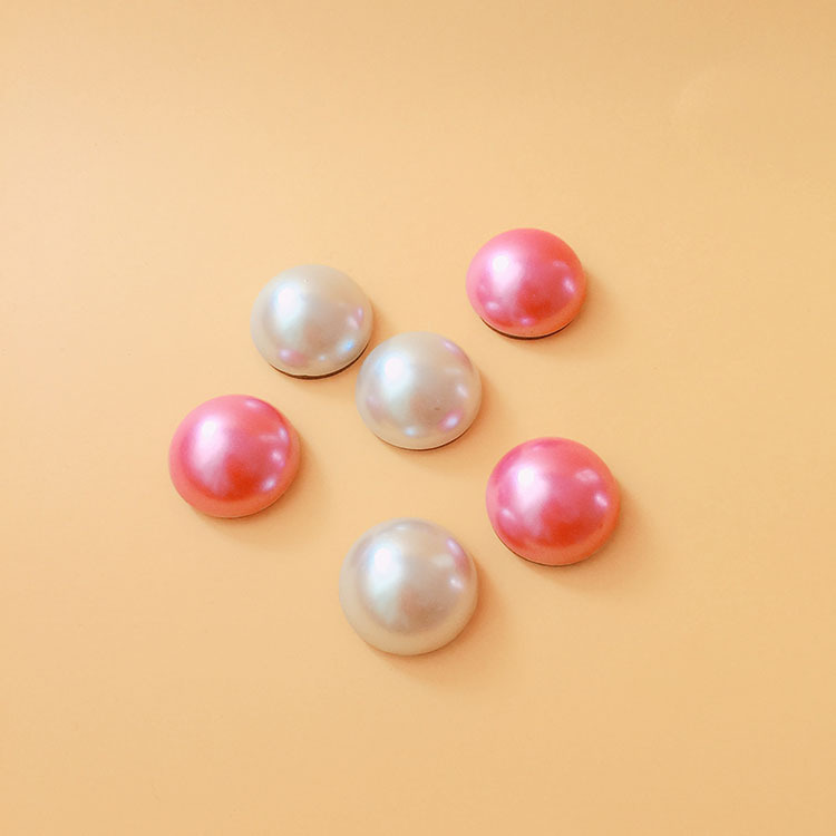 厂家供应 3cm半圆珍珠贴 冰箱贴 创意磁性 钻贴 钻石儿童玩具配件