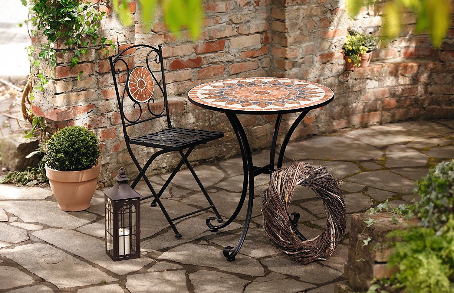 特价桌椅 欧式田园风格铁艺马赛克桌椅 户外桌椅 阳台桌椅 现货