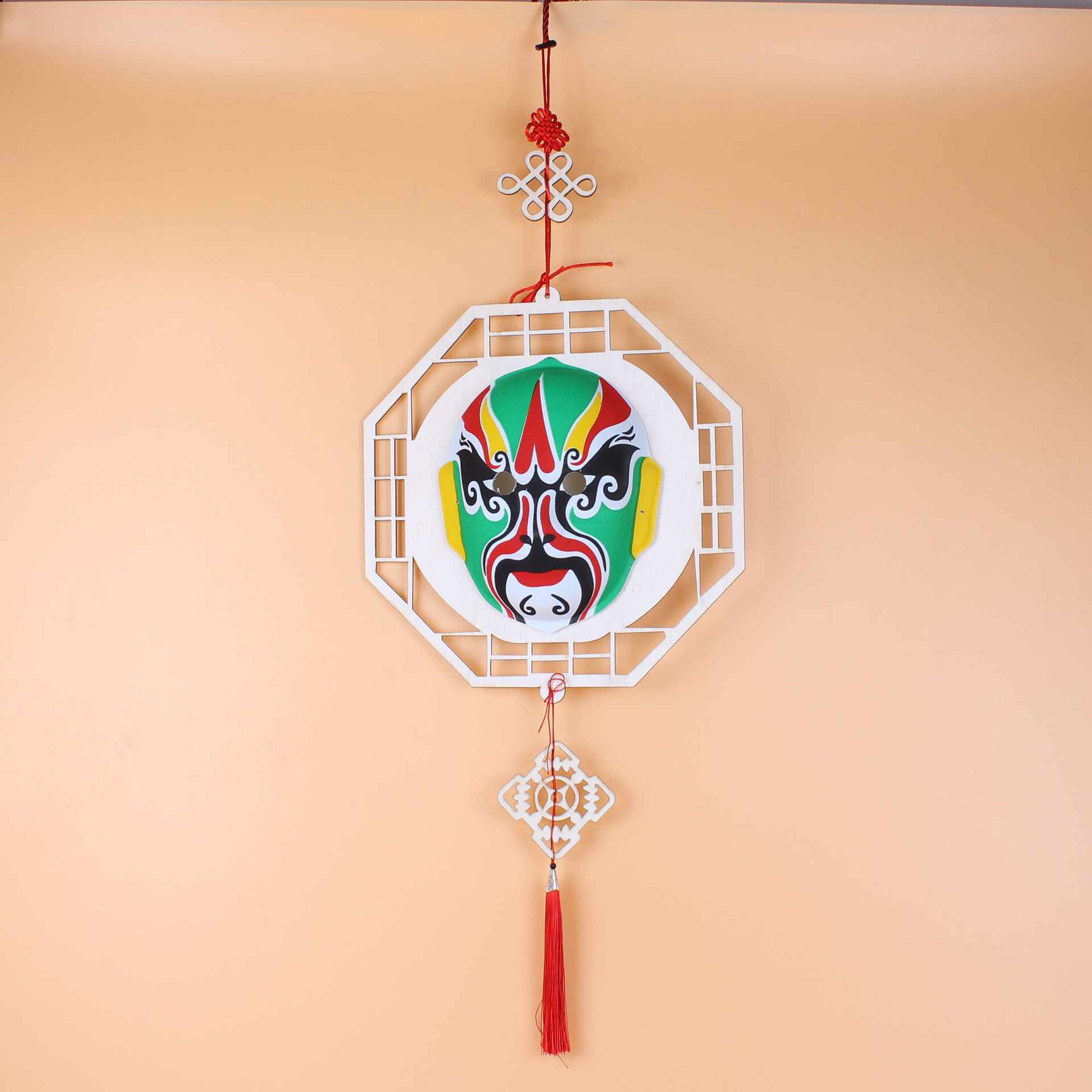 幼儿园走廊教室创意吊饰木质白胚复古风墙面装饰壁挂可配京剧脸谱