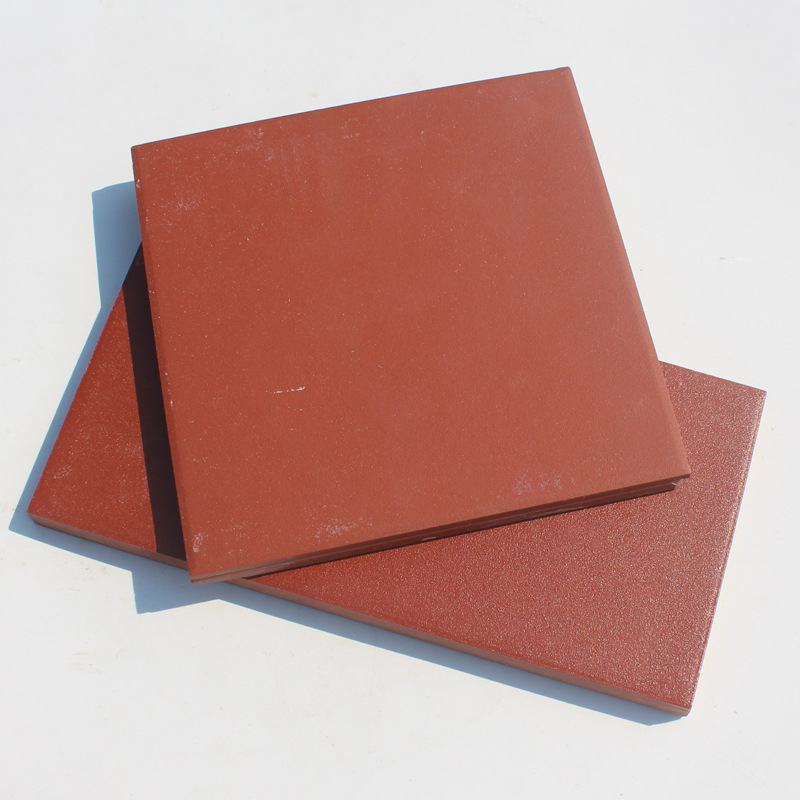 佛山好用红色防潮砖 200*200贵州酒店厨房常用双重吸水防滑瓷砖