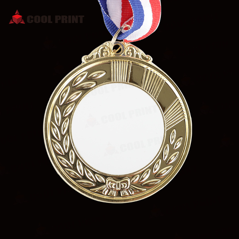 Thermal Transfer Printing Factory Direct Sales Customized Company Commemorative Metal Medal Blank Marathon Games Zinc Alloy Medal