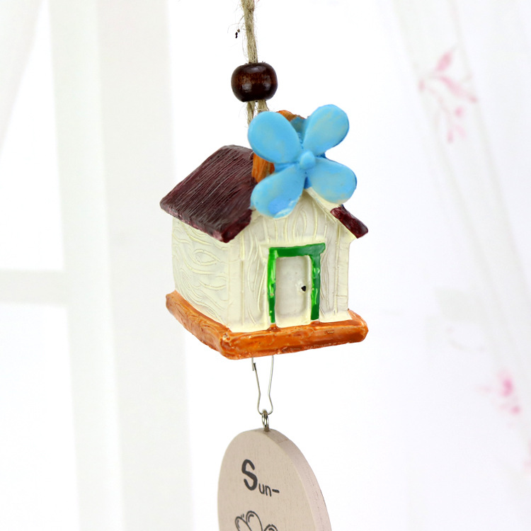 树脂四叶草房子创意风铃 生日礼物 家居挂饰 厂家批发学生礼品批