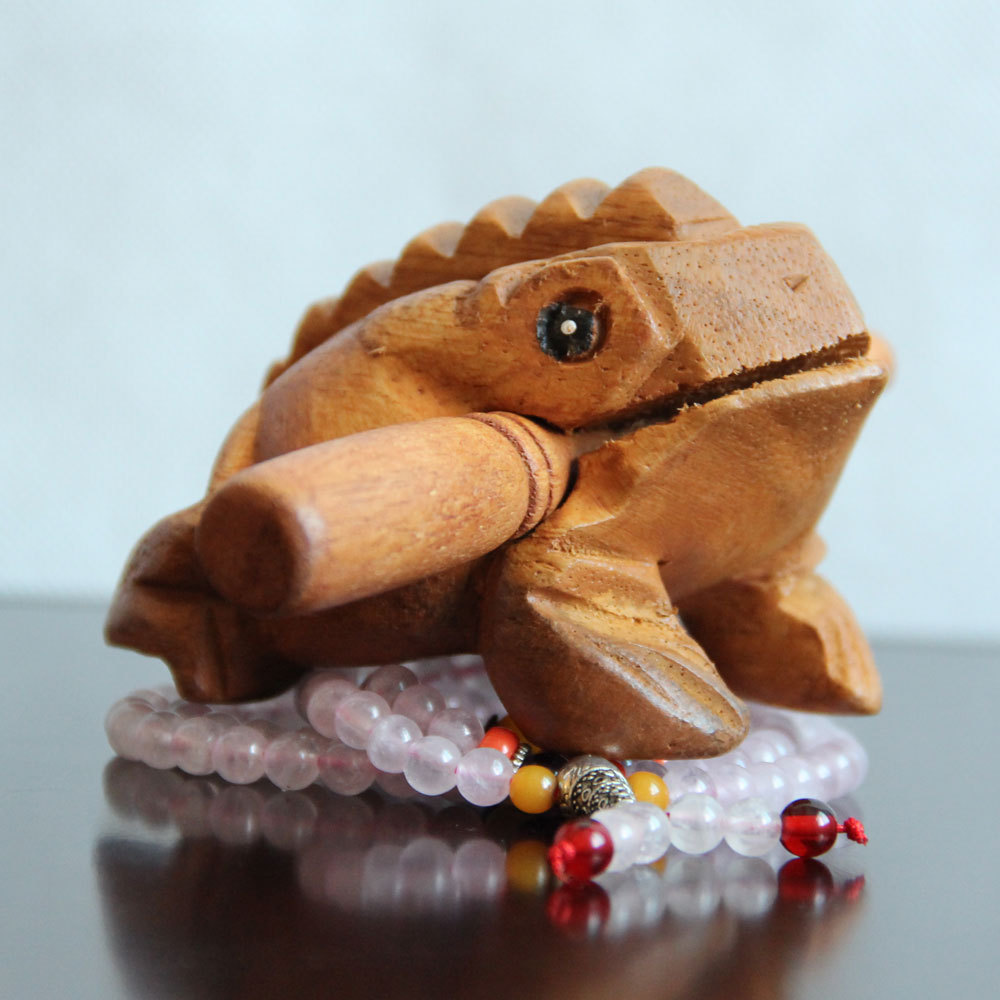 东南亚特色木雕工艺品 木质家居摆件 泰国木制招财蛙实木青蛙3