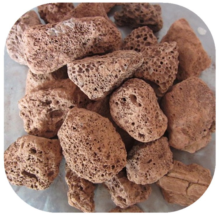 长期供应红色火山石颗粒 过滤火山石 造景用火山岩多空玄武石