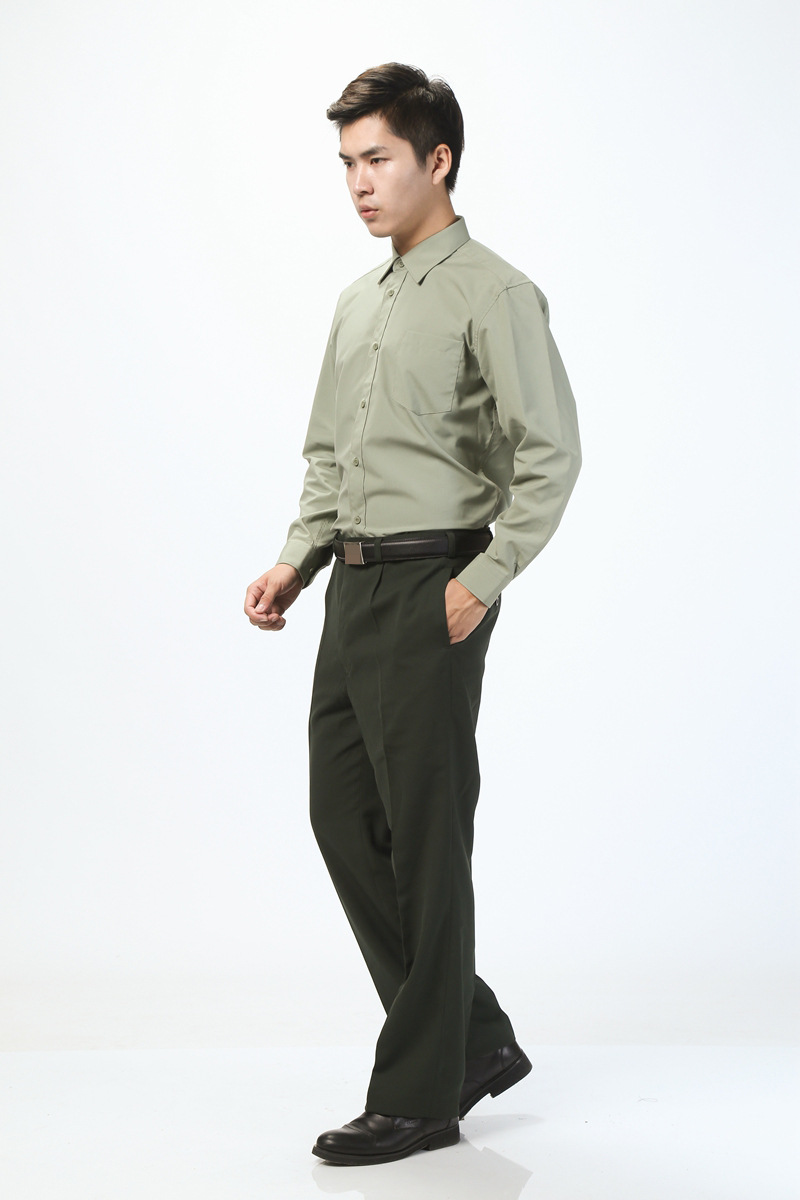 陆军长袖夏常服套装军绿色男女衬衣退役路军春夏季长袖衬衫陆军常