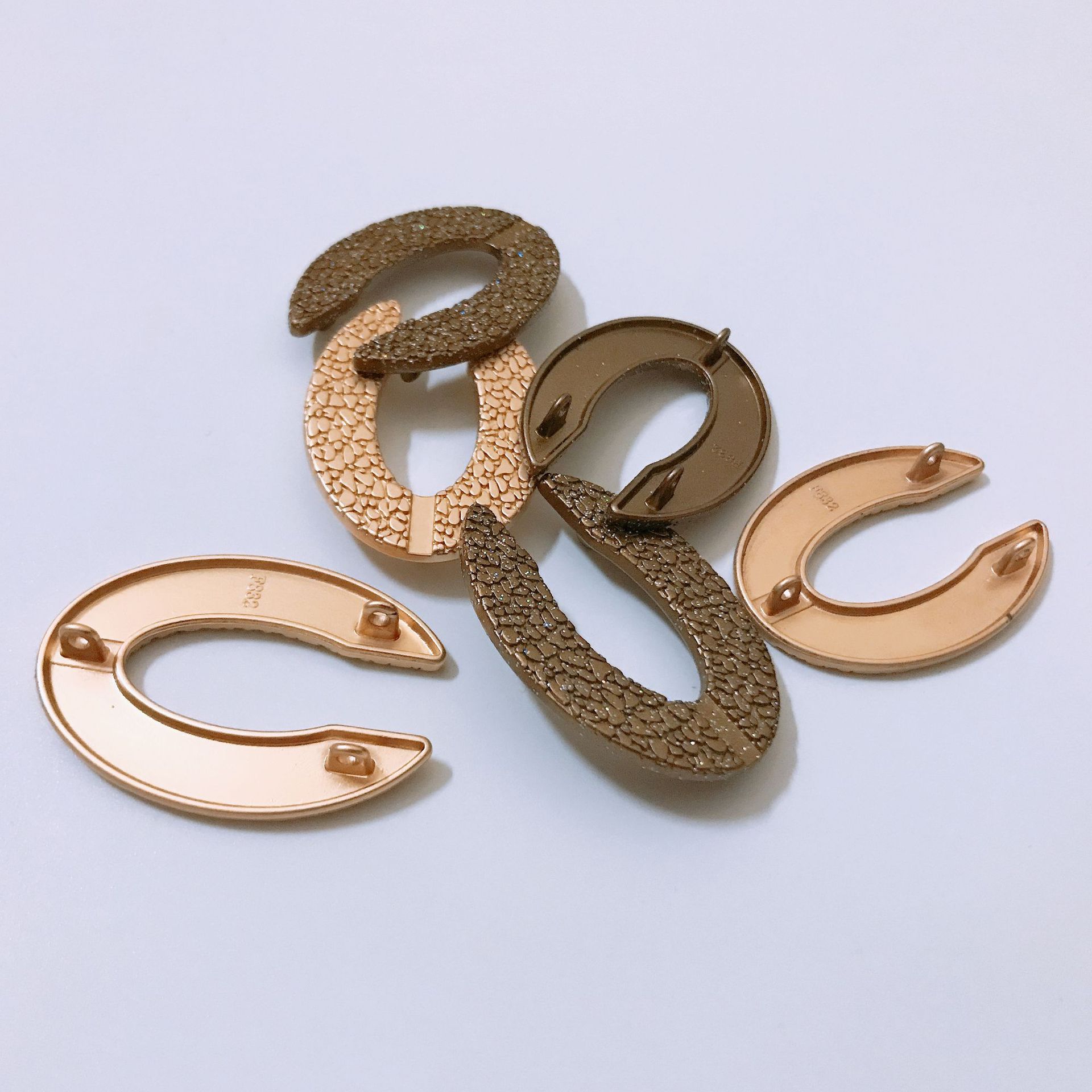 新款金属纽扣c字手缝扣毛呢大衣定制花纹高档合金五金大衣扣批发