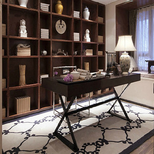 手工腈纶 卧室客厅茶几沙发 地垫 时尚欧式书房样板间定制 地毯