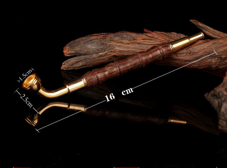 红木烟枪手工老式旱烟袋锅红酸枝血檀崖柏循环型竹节烟杆批发