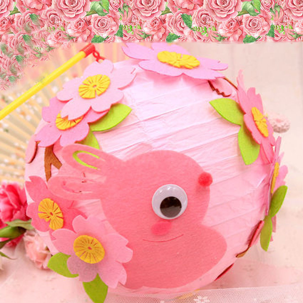 春节元宵节儿童玩具灯笼 手工diy材料包 手工制作纸灯笼