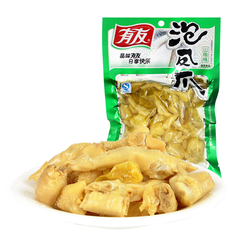 有友泡椒凤爪160g 整件40包 山椒鸡爪 重庆特产 香辣泡鸡爪