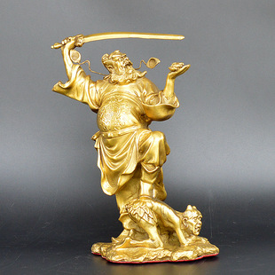 纯铜黄铜镇宅摆件钟馗斩鬼像斩小人饰品天官赐福工艺品家居摆设