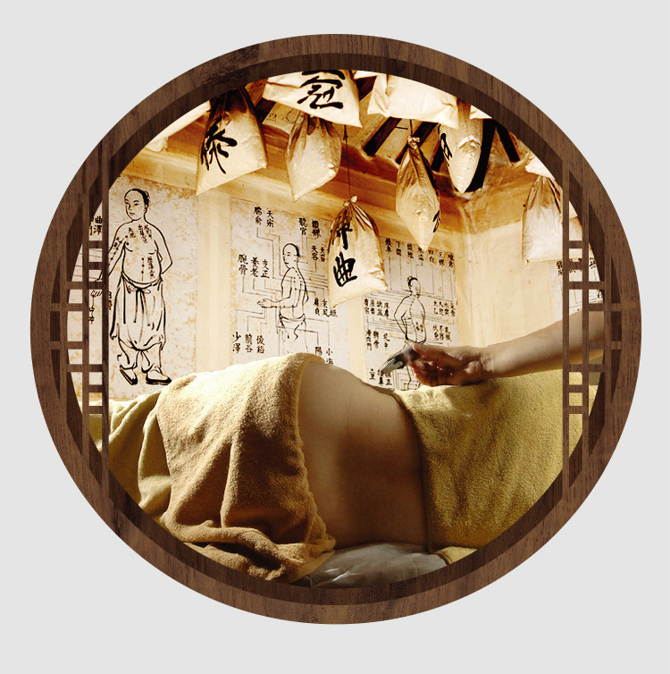 陶瓷艾灸杯艾灸罐可刮痧按摩温灸器艾灸杯 双层艾灸器具