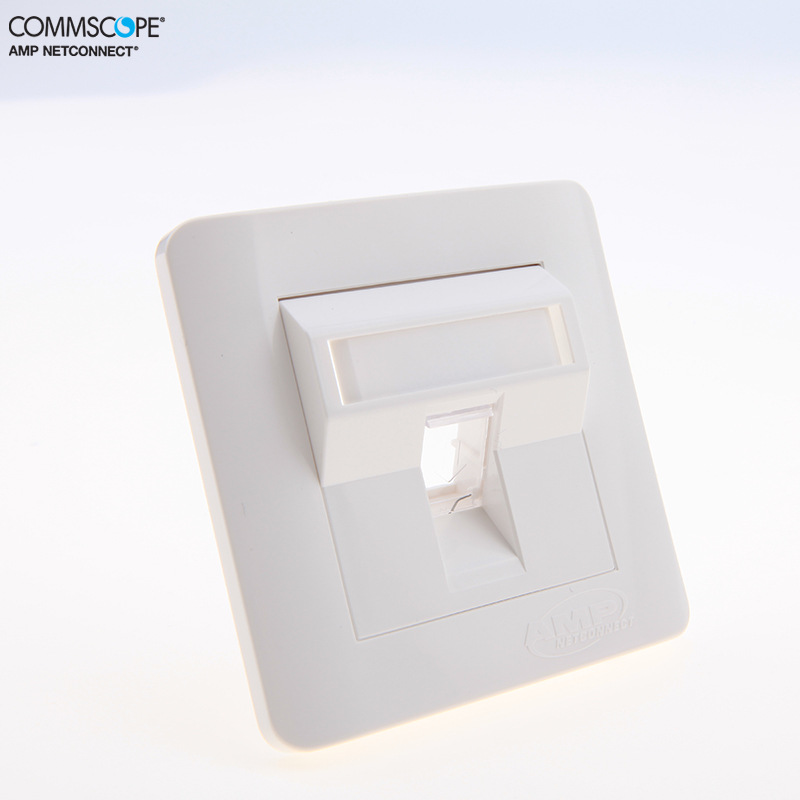 康普 原装英式单孔斜角面板 8-1859167-1 amp安普双口面板