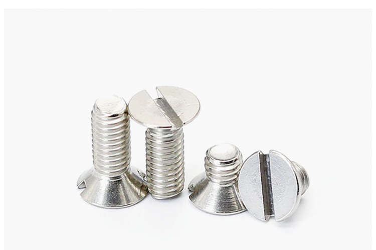 304/316不锈钢gb68开槽一字槽沉头机螺丝钉m1.6 2 2.5 3-- 6 8 10