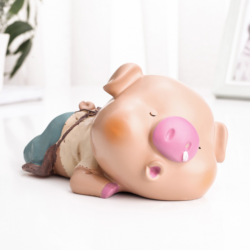 萌宝小猪鼻涕猪存钱罐 学生储钱罐创意家居饰品小猪卡通存钱罐